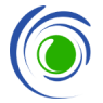 Icon grüner Punkt mit blauen Wellen